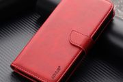 For Samsung Galaxy S24 FE Premium Aokus Wallet Case Red