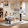 U-Shaped Electric Standing Desk with LED Lights & USB Ports Image 2