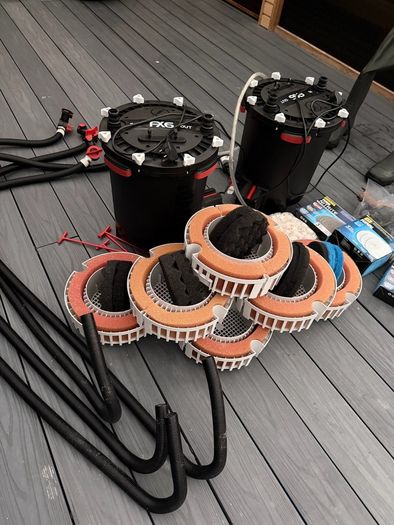2x fluval fx6 air pump and accessories