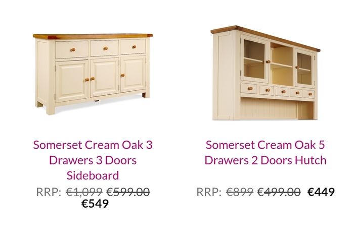 Oak Buffet Sideboard and Hutch