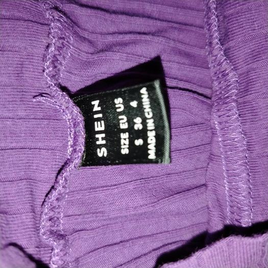 Purple T-shirt Shein