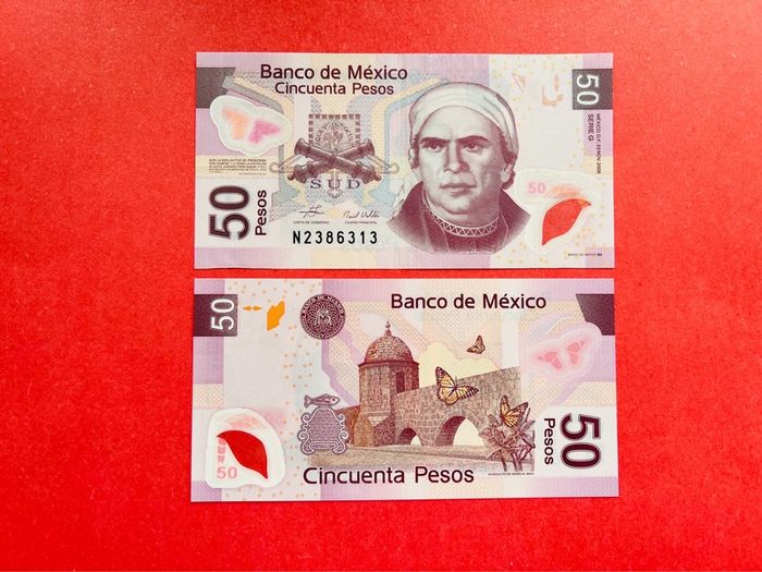 Mexico   50  Pesos.  2006 . Pick  123 . Polymer. Plastic   ( Uncirculated )