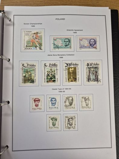 Poland stamps in album 1984 -1996