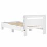 Bed Frame without Mattress with LED Lights White Image 6