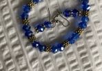 Glittery Beaded Bracelet and Earrings Set