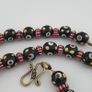 Vintage Venetian Style Thousand Eyes & Chevron Glass Beads Necklace Image 10