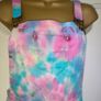 Handmade tie dye denim dungaree dress size 8 festival Season Postage included Image 4