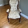 Early Victorian salon/parlor chair in mint condition mahogany on castors.  Restored with original hair.  Beautiful piece of furniture Image 5