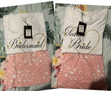 Bridal theme pyjamas. Size 12 and 14.