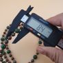 Vintage Jade & Tiger Eyes Stones Beads & Old Brass Beads Necklace Image 6