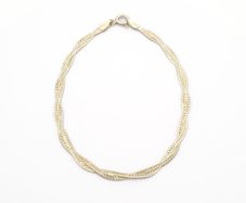 Italian Braided Herringbone Silver Bracelet