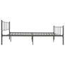 Bed Frame Grey Metal 120x200 cm Image 5