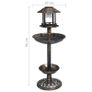 Solar LED Decorative Bird Bath Sun Garden Fountain Weatherproof Plastic 39x96 Cm Outdoor Water Feature with Integrated Pump Image 5
