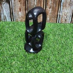 X1 Vintage Gymnastic Olympic Human Tower Figurine Stone Black Sculpture Art