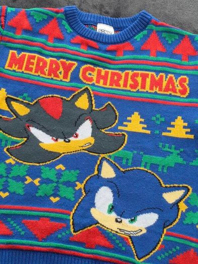 Sonic The Hedgehog Kids Christmas Sweater 4/5 Years