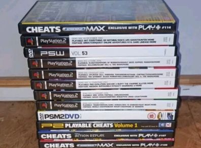 Gaming Magazine Uk Demos & Action Replay Cheats Ps2 12 Games Bundle Rare