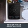 Everyday Portable Electric Induction Hob, 2 hours timer, 6 functions, 9 power level, 2100W, Kitchen, Student, Cooking, Caravan, Party, Black, Image 2