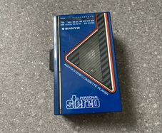 Sanyo Cassette Tape Player MGR 59 Portable Radio Blue Walkman