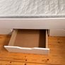 White Triple Bunk Bed with Drawers and Slide Image 9