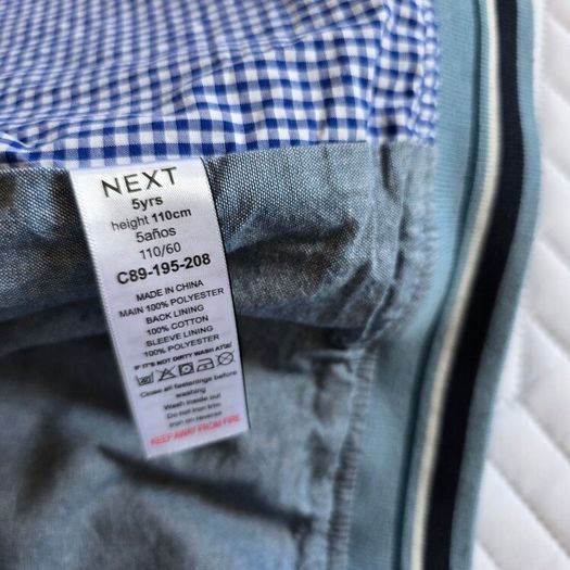 NEXT | rrp 37e | Size 110 (5years) | Light Blue Harrington Bomber Jacket