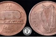 [#2516] - Ireland 1967 | Irish 1/2d | Irish Half Penny | KM.10 | UNC