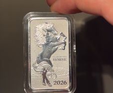 Year Of The Horse 1'oz Silver Bar (2026)