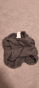 Promod Grey Chunky Cable-Knit Scarf Snood