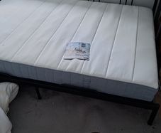 Ikea black metal bed frame