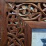 Flowers with carved wooden frame Image 2