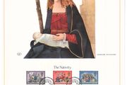 1979 Great Britain Limited Edition Lithographed Print measuring 333mm X 257mm showing Christmas (The Nativity) commemorative stamps with First Day of Issue Cancel