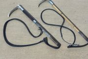 Two silver mounted riding crops/hunting whips