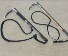 Two silver mounted riding crops/hunting whips