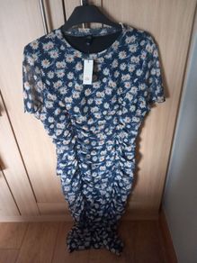 Ladies Navy Floral Dress