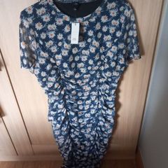 Ladies Navy Floral Dress