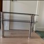 Glass TV Stand Corner Unit Image 2
