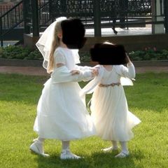 Italian design communion dress, veil, hairpiece, bag, cardigan, shoes & tights