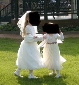 Italian design communion dress, veil, hairpiece, bag, cardigan, shoes & tights