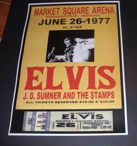 ELVIS PRESLEY Concert Poster Last Concert Market Square Indianapolis 1977 Repro