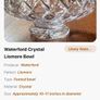 Waterford Crystal Lismore 7" Footed Bowl, 1970s. Image 4