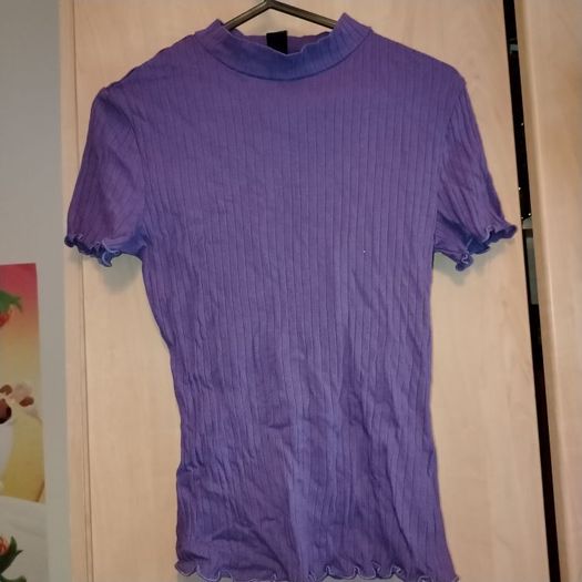 Purple T-shirt Shein