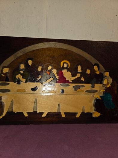 Hand Made Wooden The Last Supper Wall Hanging