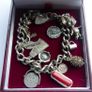 Vintage Sterling Silver JAM Charm Bracelet padlock ASJ 38,1g Image 3