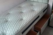 Brand New Stylish single Divan Beds.. Multiple Options Of Headboards. Tufted Memory Foam Mattresses Available. Drawers Storage Available