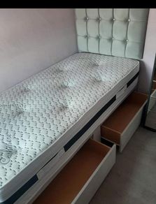Brand New Stylish single Divan Beds.. Multiple Options Of Headboards. Tufted Memory Foam Mattresses Available. Drawers Storage Available