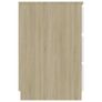 Writing Desk White and Sonoma Oak 140x50x77 cm Chipboard Image 3