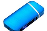 Windproof Metal Flameless Electric Lighter Dual Arc Plasma USB Lighter LED Power Display Touch Induction Lighter