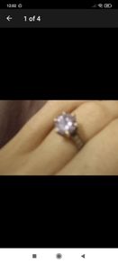 antique silver amethyst ring