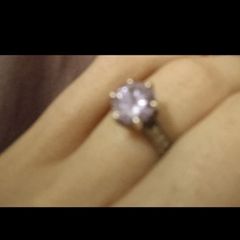 antique silver amethyst ring