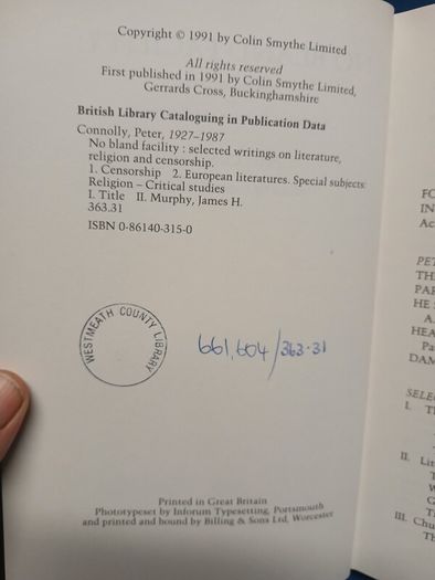 Peter Connolly Selected Writings