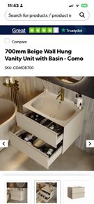 bathroom vanity unit with basin